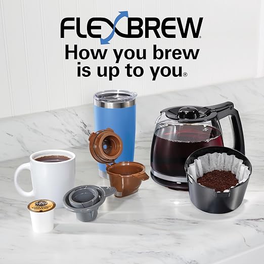 Hamilton Beach FlexBrew Trio 2-Way Drip & Single Serve Coffee Maker | Single Serve Coffee Maker & 12 Cup Coffee Maker | Compatible With K-Cups, Pods or Grounds | Fast Brewing | Black | 49902JN - Image 7