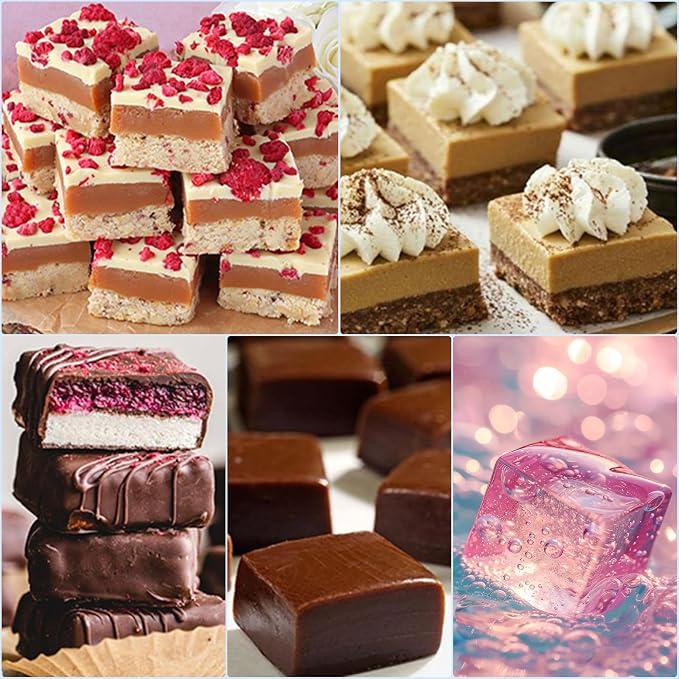 Sidosir 2Pcs 1.2Inch Square Cube Silicone Mold for Mousse Cake, French Dessert Molds for Chocolate Brownie Bites, Brownie, Ice cream, Truffle, Jelly - Image 5
