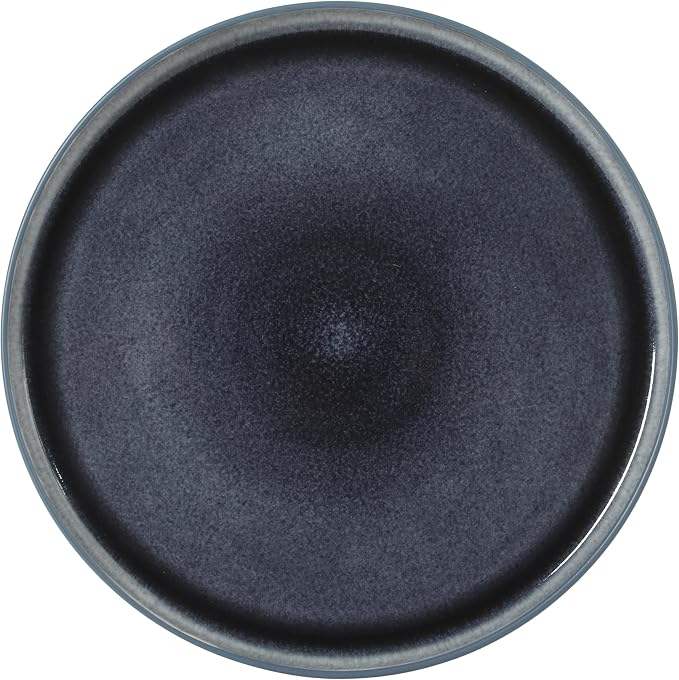 Gibson Elite Reactive Stoneware Dinnerware Set - Tahoe Sunset Matte Exterior & Shiny Interior Blue | 12-Piece – Plates and Bowls, Durable Everyday Dish Set, Microwave & Dishwasher Safe - Image 7