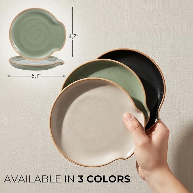 Beautiful Ceramic Spoon Rest for Stove Top - Perfectly Sized Spoon Holder for Your Kitchen Countertop - Easy to Clean and Dishwasher Safe, Perfect Addition to Any Kitchen Counter for Everyday Cooking - Image 3