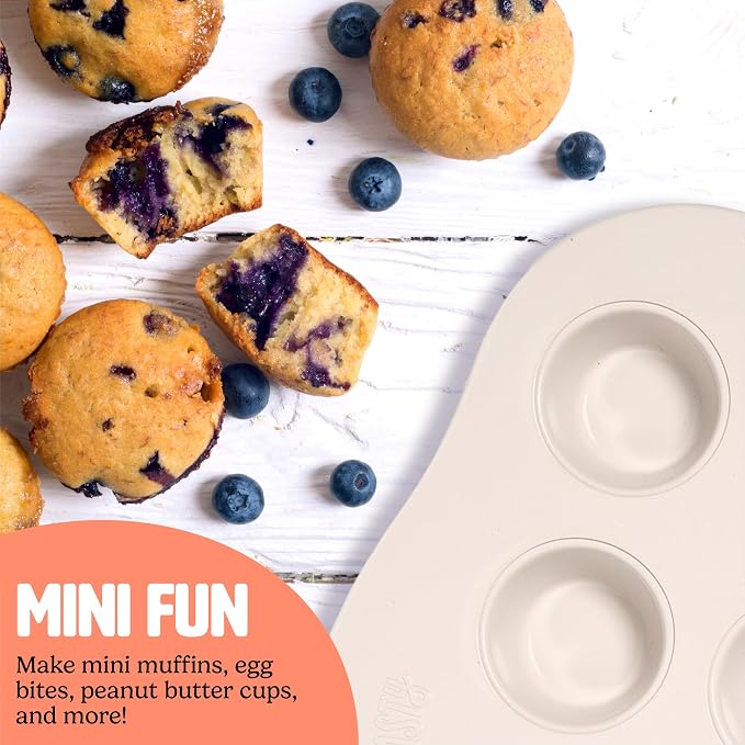 Tasty Clean Ceramic 24-Cup Mini Muffin Pan, Durable Aluminized Steel for Professional Results, Clean Ceramic Nonstick Coating, Oven Safe to 425°F, Dishwasher Safe, Aqua - Image 5