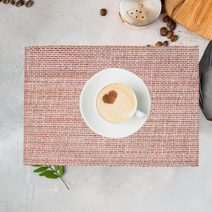 Urban Villa Two Tone Placemat Cotton Tablemat 14x20 (Set of 6) Fall - Image 2