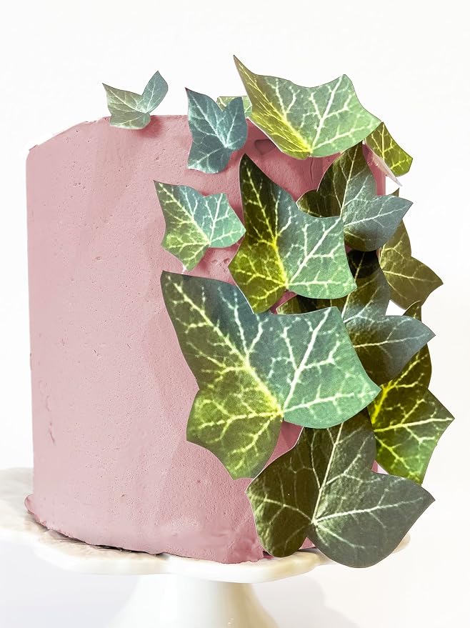 Sugar Robot - Edible Ivy Leaves Assorted Size - Edible leaves for cake decorating - Premium Crafted - Made in the USA Cake -Set of 15 (Ivy Leaf) by SugarRobotInc