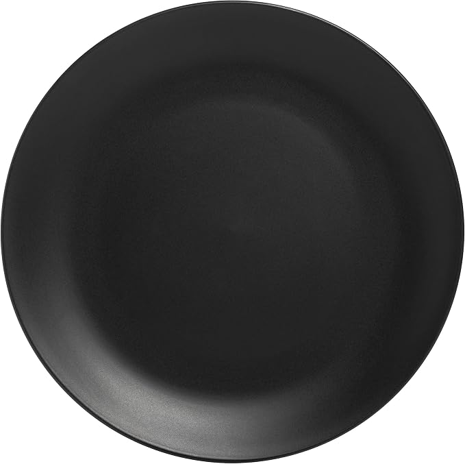 10 Strawberry Street Wazee Matte 10.5" Coupe Dinner Plate, Set of 6, Black - Image 3