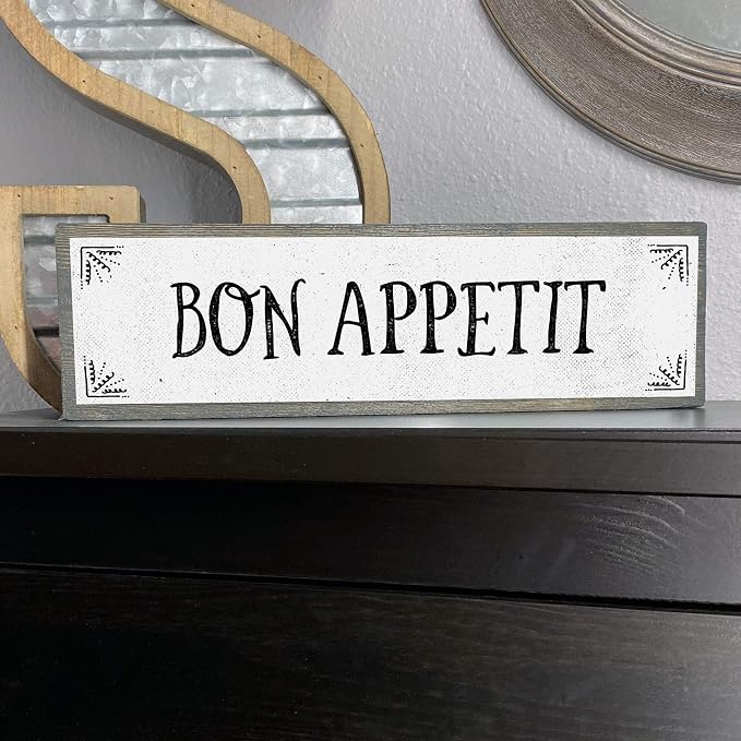 Kitchen Wood Signs (Medium - Wood And Metal, Bon Appetit) - Image 6