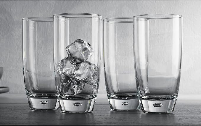 Glaver's Highball Glasses Set Of 4, 16 Oz. Drinking Glasses, Unique Water Glass Cups For Juice, Cocktails, Soda, Heavy Bottom Tumbler Glass - Image 7
