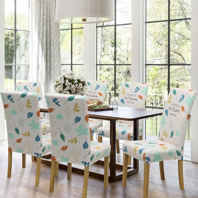 Dining Chair Covers, Stretch Seat Covers, Washable Furniture Protector | 4 Pack, Washable, Stretch Fit, Soft, Non Slip, Dining Chair Covers, Seat Protector, Furniture Cover,Easy Clean - Image 2
