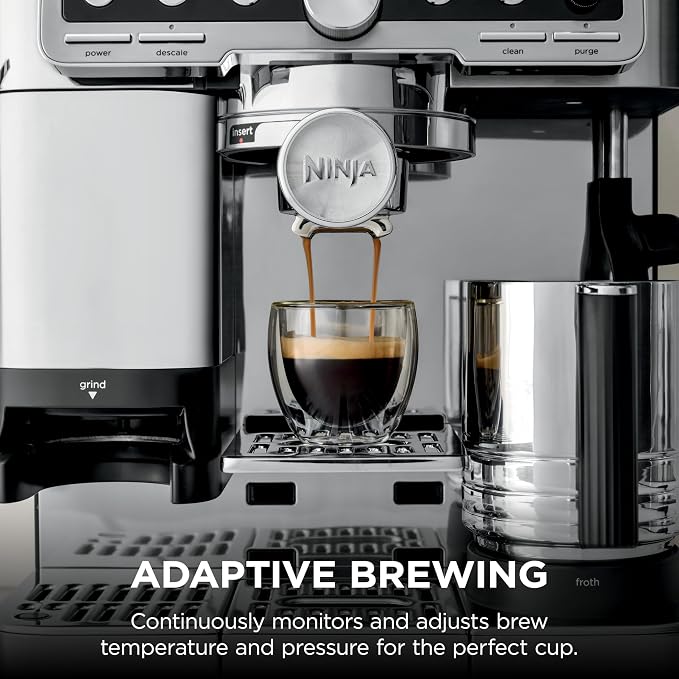Ninja Luxe Café Pro Series, Espresso, Cold Brew, Hot Water, ES701 | Drip Coffee, Integrated Tamper, Built-in Grinder, Hands-Free Frother for Cappuccinos, Lattes, Americanos, Dairy or Non-Dairy - Image 9