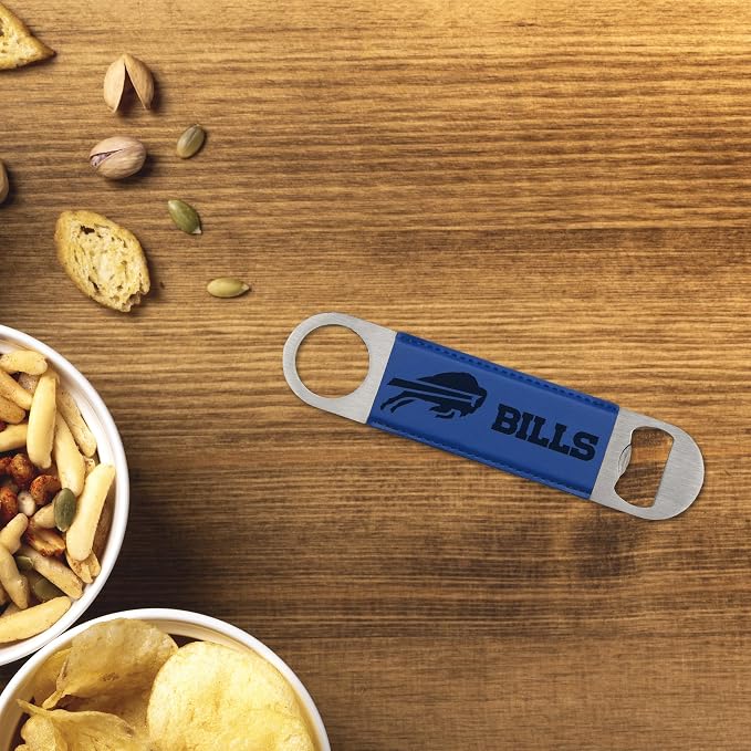 Rico Industries NFL Laser Engraved Bar Blade Faux Leather Laser Engraved Bar Blade - Great Beverage Accessory for Game Day - Image 3