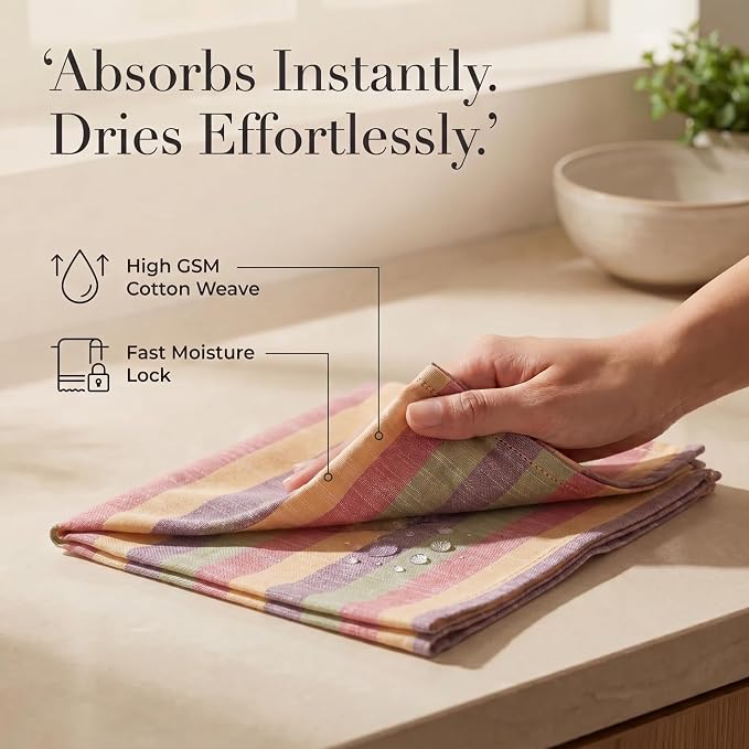 Urban Villa Cloth Napkins Cotton 20x20 (Set of 12) Harvestst Ripes - Image 3