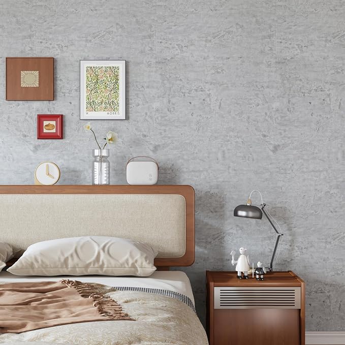 CRE8TIVE Concrete Grey Wallpaper 24"x354" Extra Thick Wide Waterproof Peel and Stick Cement Contact Paper Removable Countertop Wall Stickers for Living Room Bedroom Furniture Rustic Industrial Decor - Image 3