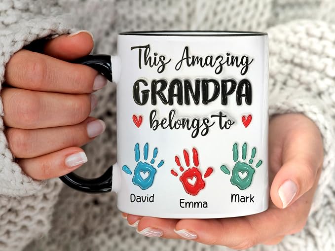LOVELYPOD Custom Grandpa Mug with Kids Names, Fathers Day Gift, This Grandpa Belongs to, Fathers Day Mugs, Papa Gifts, Custom Mug, Personalized Coffee Cup - Image 6
