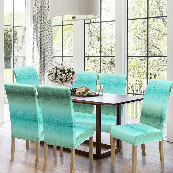 Dining Chair Covers, Stretch Seat Covers, Washable Furniture Protector | 4 Pack, Washable, Stretch Fit, Soft, Non Slip, Dining Chair Covers, Seat Protector, Furniture Cover,Easy Clean - Image 2