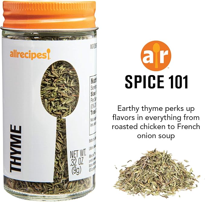 Allrecipes Taste of France (Bay Leaves, Tarragon, Thyme) in Glass Jars with Removable Sifter Caps for Sprinkling, Set of 3 - Image 2