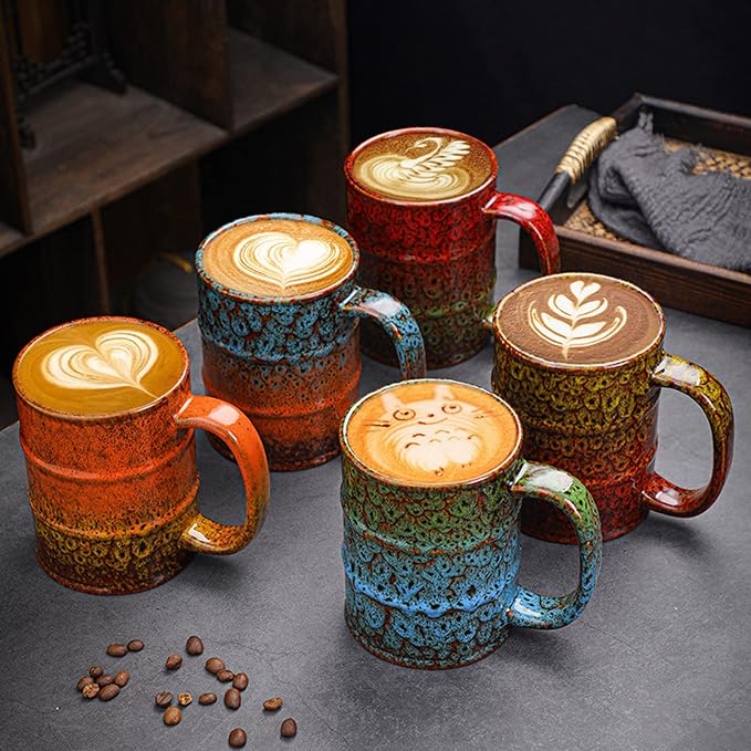 Coffee Mug,20 Oz Coffee Cups Ceramic Tea Cup Large Coffee Mug for Office and Home - Dishwasher and Microwave Safe Novelty Coffee Mug(4,Multicolour-4pcs) - Image 6