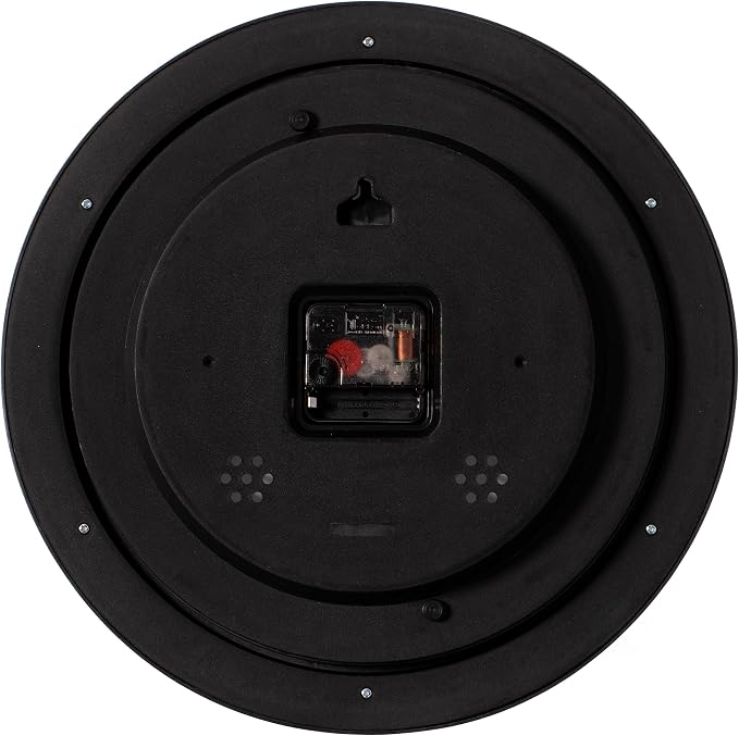 Clockswise Decorative Classic Black Round Wall Clock for Living Room, Kitchen, Dining Room, Plastic - Image 6