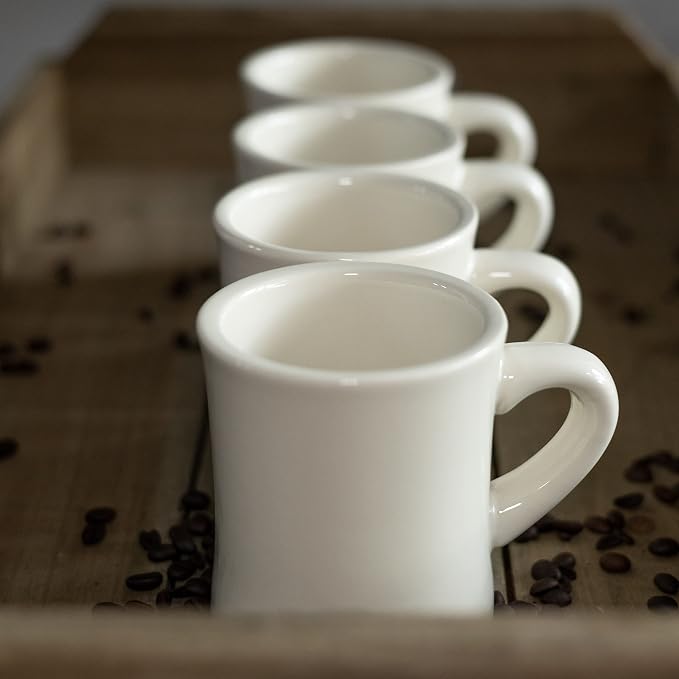 COLETTI Diner Coffee Mugs — Restaurant Coffee Mugs, Retro Coffee Mug – Sturdy & Heavy Diner Mug – Nostalgia in Every Sip [Cream, 11 oz, Set of 4] - Image 7
