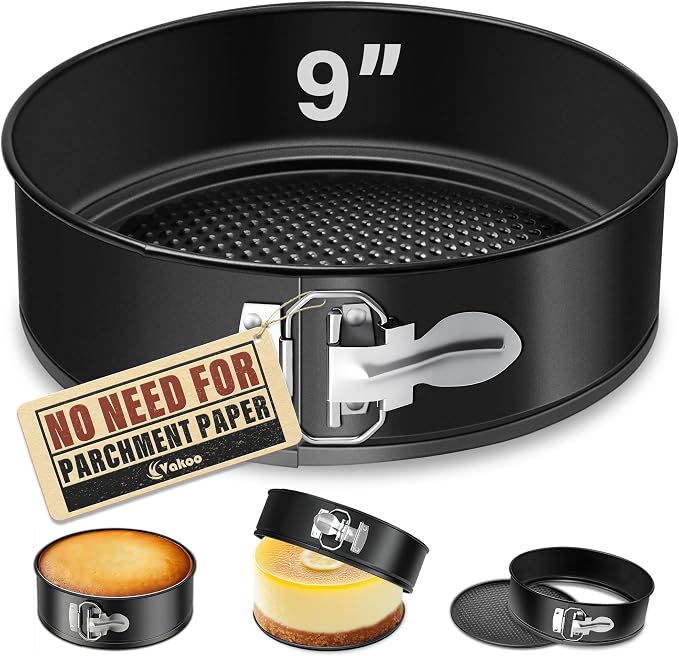 Vakoo 9 Inch Springform Pan - Nonstick, Leakproof Cheesecake Pan for Baking, Easy Release, No Parchment Paper Needed by Vakoo