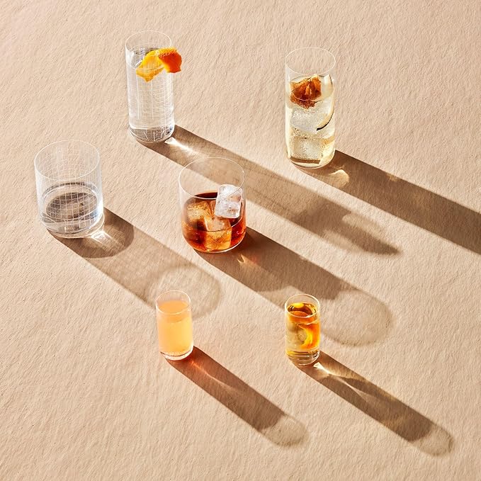 NUDE Whiskey Glasses Set of 4 DOF – 13.25 oz Premium Lead-Free Crystal Old Fashioned Rocks Glasses for Whisky, Scotch & Bourbon – Subtle Curved Base, Dishwasher Safe Barware - Image 9