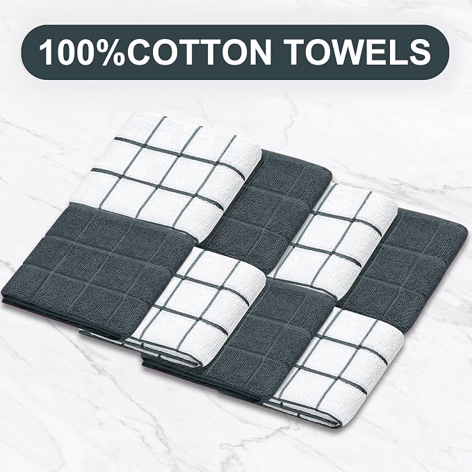 Oven Mitts Pot Holders Sets/Kitchen Towels and Dishcloths,Oven Gloves Kitchen Dish Towels 500 Degree Heat Resistant Potholders with Non-Slip Silicone Surface for Cooking,Grilling,Baking-Deep Green - Image 5
