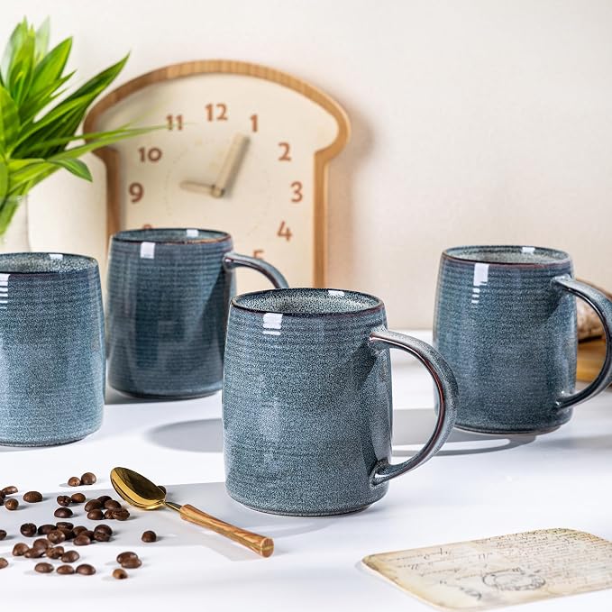 GBhome Large Coffee Mugs Set of 6, 18oz Handmade Ceramic Coffee Mugs Set with Gradient color for Latte/Tea/Beer/Hot Cocoa, Dishwasher & Microwave Safe, - Image 7