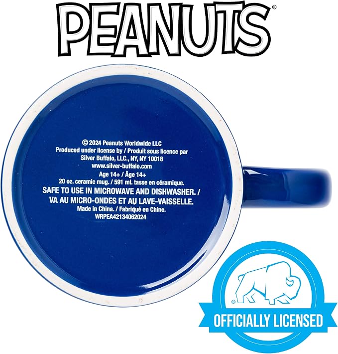 Silver Buffalo Peanuts Snoopy Current Mood Emotions, Ceramic Mug, 20oz | Cup, 0.59 Liters - Image 4