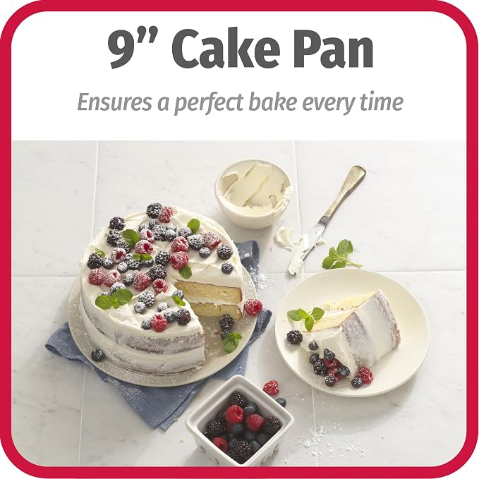 GoodCook 9-Inch Round Nonstick Cake Pan Set (2-Pack) – Heavy-Duty Carbon Steel Bakeware with Easy-Clean Non-Stick Coating – Oven & Dishwasher Safe Baking Pans for Layer Cakes, Cheesecakes, and More - Image 2