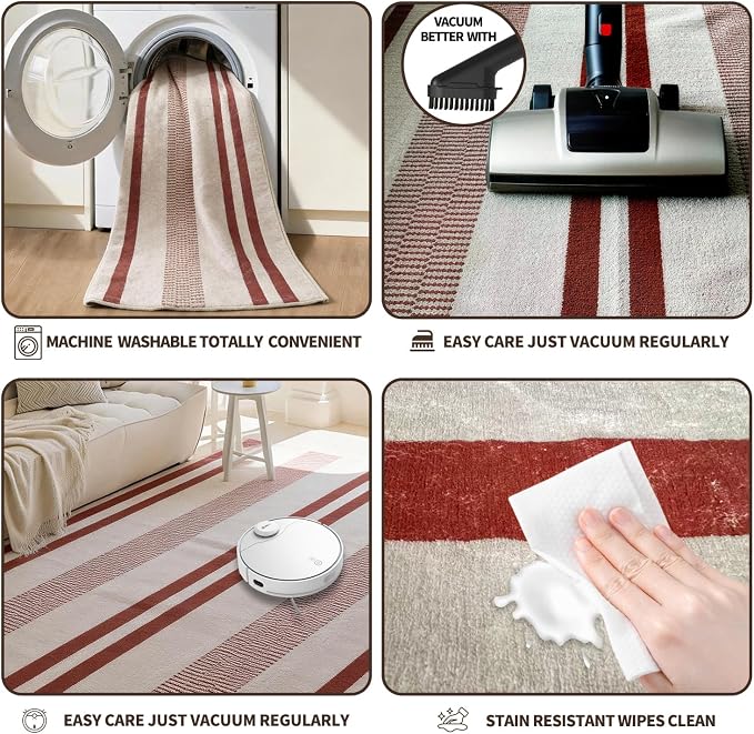 2x3 Washable Doormat, Non-Slip Rug for Front Door, Bathroom & Kitchen - Low Pile Indoor/Outdoor Mat with Rubber Backing, Modern House Design - Image 7