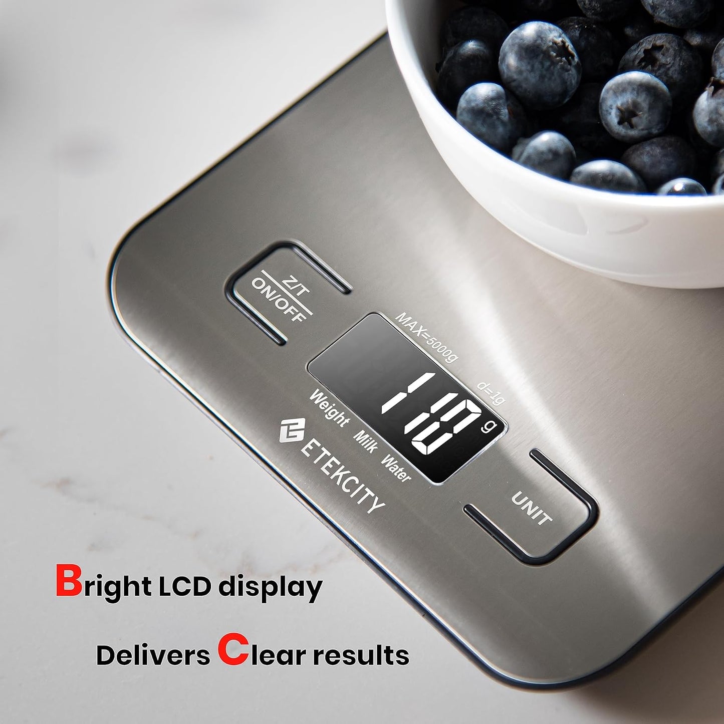 Precision Pro Stainless Steel Kitchen Scale - Silver (Medium)