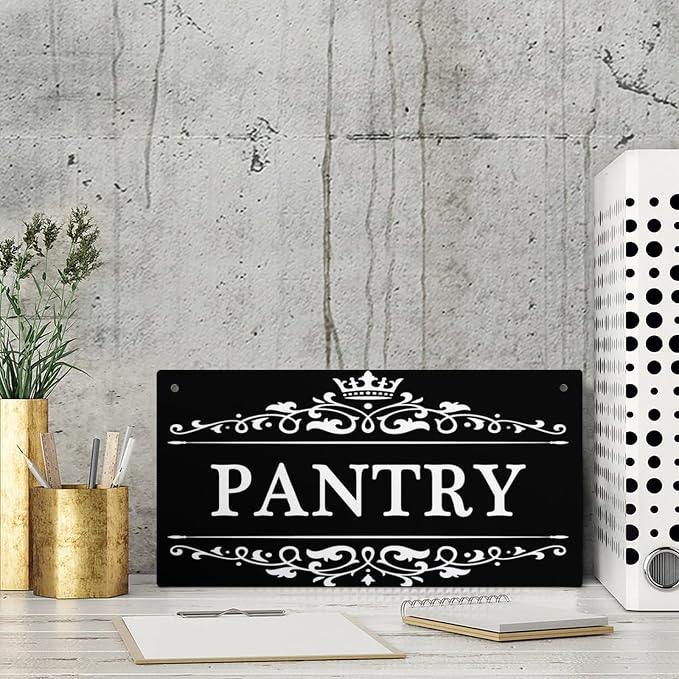 Pantry - Decorative Wood Sign Home Decor,Wall Art，6 inch by 12 inch Hanging Sign - Image 4