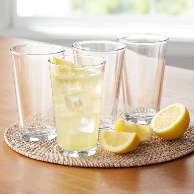 Set of 12, 16 oz Clear All-Purpose Cooler Glasses, Multipurpose Drinking Glassware Ideal for Water, Iced Tea, Cocktails and Everyday Dining - Image 3