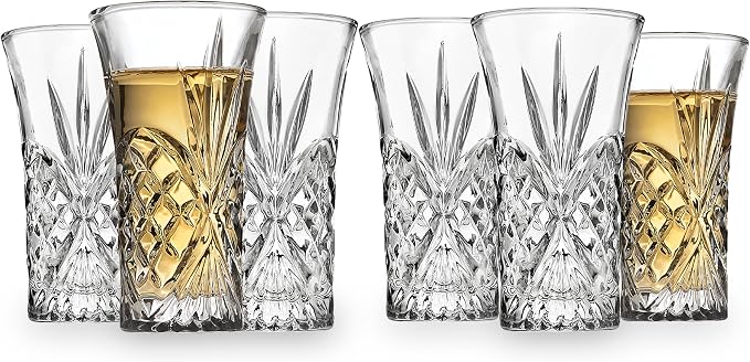 Godinger Shot Glasses, Shot Drinking Glasses, Glass Shooters, Set of 6 by Godinger