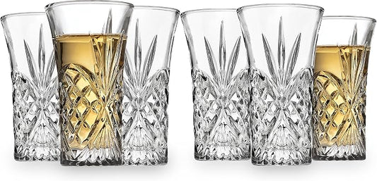 Godinger Shot Glasses, Shot Drinking Glasses, Glass Shooters, Set of 6 by Godinger