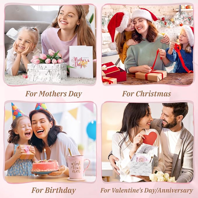 YHRJWN Birthday Gifts for Mom, Best Mom Ever Coffee Mug, Mom Mothers Day Gifts from Daughter Son, Moms Gift Idea for Birthday, Valentines Day, Present for Moms Mothers, 14 Oz Pink - Image 6