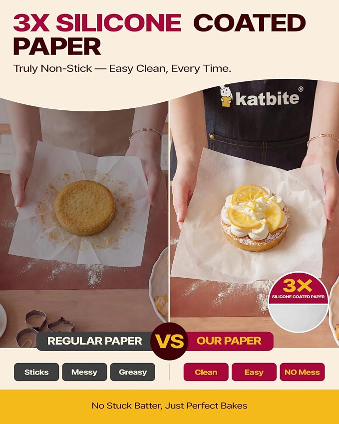 Katbite Tulip Cupcake Liners 200PCS, Muffin Baking Cups Holders | Unbleached Greaseproof Food-Grade PFAS-Free 40 GSM No Fade Thick Bottom Cupcake Wrapper for Party, Wedding, Birthday - Image 6