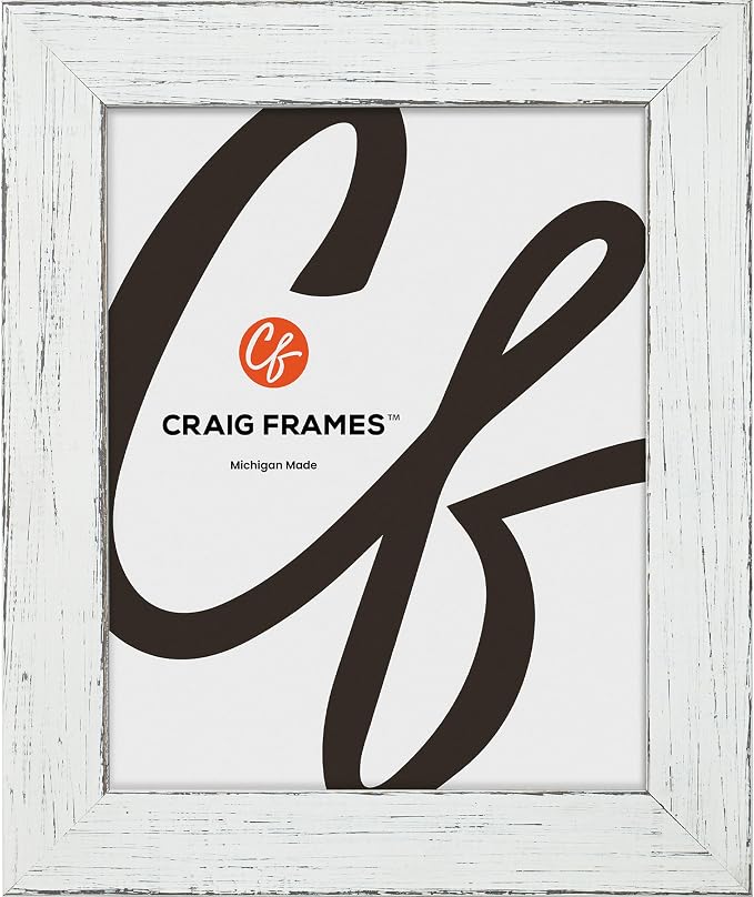 Craig Frames Jasper, 30x38 Picture Frame Matted for a 24x32 Photo, Marshmallow White by CraigFrames