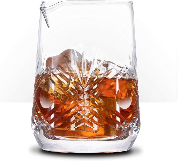 Piña Barware Seamless Hand Cut Mixing Glass - 700mL / 24oz - Professional Bartending Commercial Glassware by Pi%C3%B1aBarware