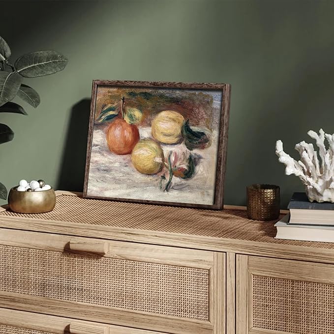 XOCUUI Unframed Canvas Wall Art Vintage Aesthetic Room Decor, Harvest Apples Still Life Oil Painting Artwork Abstract Wall Pictures Prints, Farmhouse Fruit Shelf Decor Bedroom Kitchen 8x10in - Image 7
