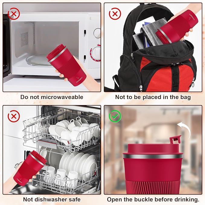 MOMSIV 17oz Travel Coffee Mug, Insulated Coffee Cup with Leakproof Lid | 6-Hour Heat Retention, 360°Leak proof, Vacuum Stainless Steel Double Walled, BPA-free, Reusable And To Go Coffee Mug - Image 6