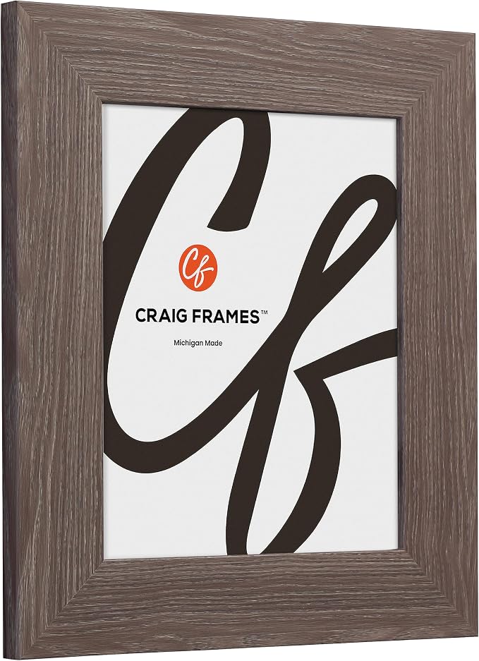 Craig Frames 14x14 Barnwood Grey Picture Frame for Posters and Gallery Wall | Lightweight shatter resistant acrylic facing with a rigid backing board, made in the USA - Image 3