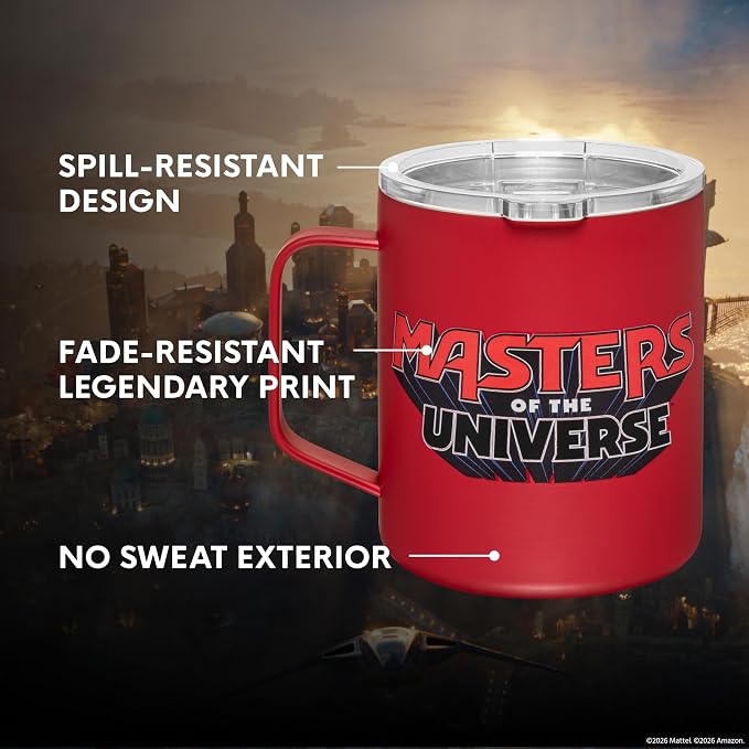 Dragon Glassware x Masters of the Universe Camp Mug 12oz - I Have The Power | Insulated Stainless Steel Mug for Coffee, Tea, Matcha, Hot Beverages; Official Masters of the Universe 2026 Movie Mug - Image 4