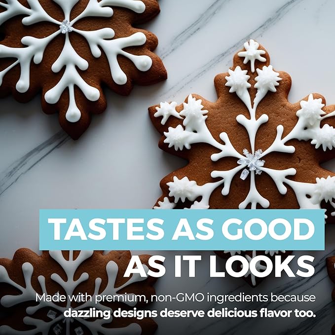 Royal Icing Mix (12oz) Premium Royal Icing for Sugar Cookies, Easy to Use, Achieve the Perfect Consistency, Tastes Amazing, Naturally Flavored, Certified Gluten Free, Non-GMO Sourced