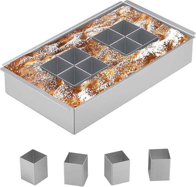 Relaxdays Number & Letter Aluminium Adjustable Cake Tin, 31.5 x 18 cm, Number Baking Mould, Silver by Relaxdays