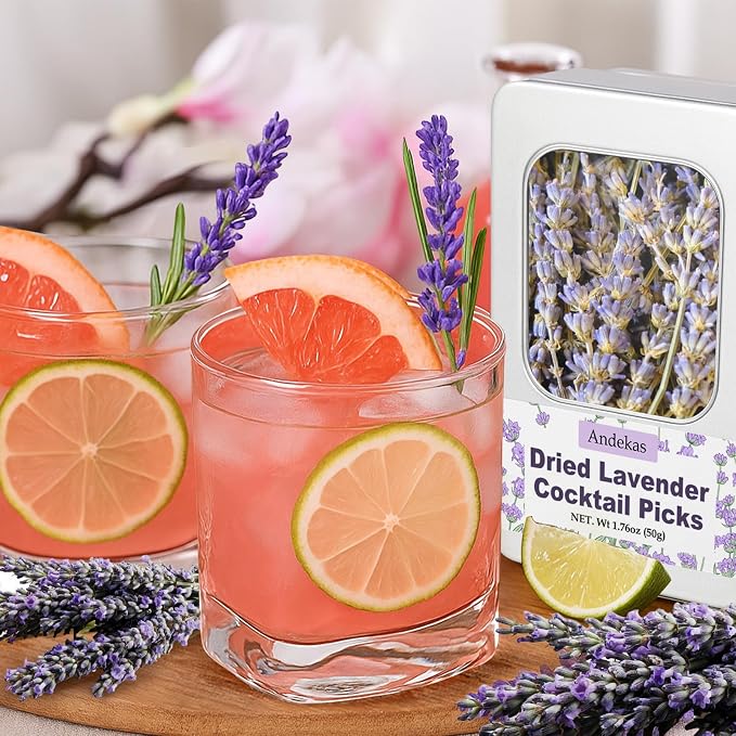 130+ Edible Lavender Sprigs for Cocktails & Cake Garnish, 6.69" Culinary Grade Lavender Sticks for Tea, Cooking & Decor – 1.76 oz (50g) Food-Grade Flowers for Wedding, DIY & Gifting - Image 6