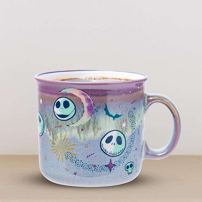 Silver Buffalo Disney Nightmare Before Christmas, Ceramic Camper Mug, 20oz | Jack Skellington, Mystic Opulence, Reactive Glaze, 0.59 Liters - Image 8