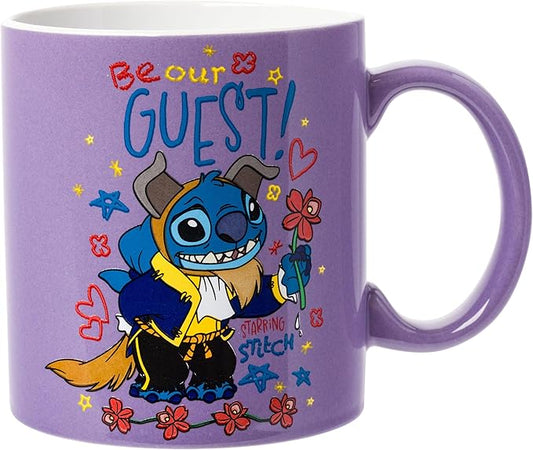 Silver Buffalo Disney Lilo and Stitch Beauty and the Beast Costume Be Our Guest Ceramic Mug, 20 Ounces by SilverBuffalo