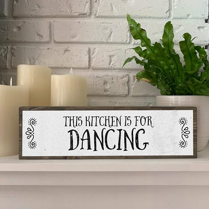 Kitchen Wood Signs (Medium - Wood And Metal, This Kitchen Is For Dancing) - Image 4