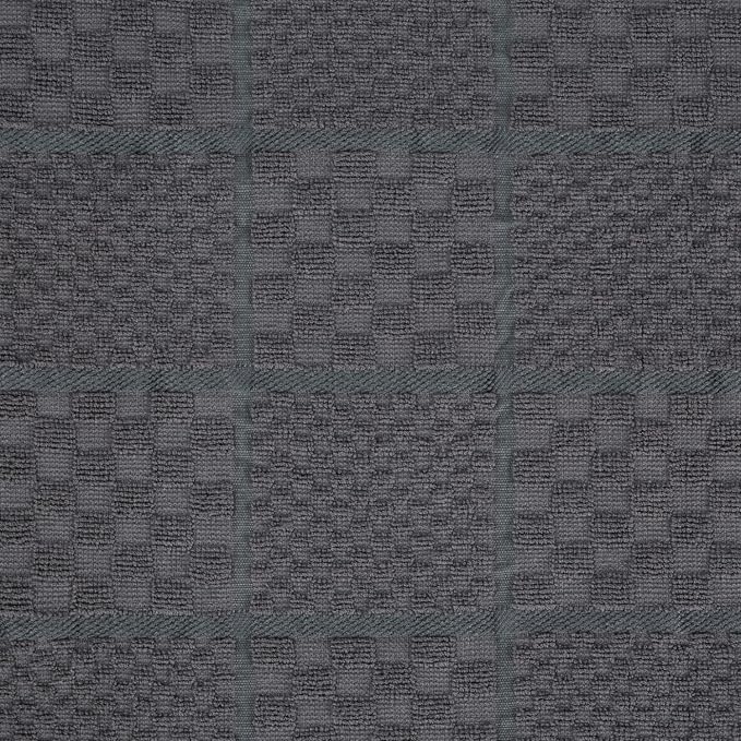 KitchenAid Quilted Cotton Terry Cloth Oven Mitt, Pot Holder, Kitchen Towel 4-Pack Set, Heat Resistant, Silicone Grip, Gift Set, Charcoal Grey, 16"x26", 7"x13" & 7"x10" - Image 3