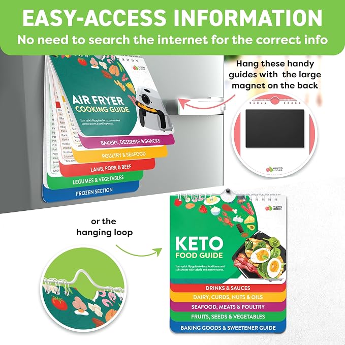 Air Fryer & Keto Cookbook Magnets - Set of 2 (7”x6”) - Air Fryer Accessories & Keto Meal Plan Cookbook - Airfryer Kitchen Appliances - Keto Foods & Keto Diet Book for Beginners - Kitchen Gadgets 2026 - Image 3