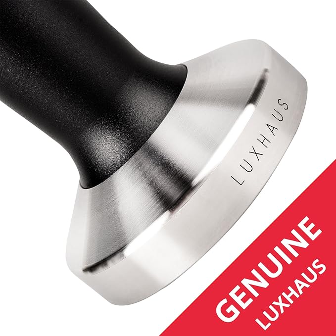 LuxHaus 49mm Espresso Tamper - Premium Barista Coffee Tamper with 100% Flat Stainless Steel Base